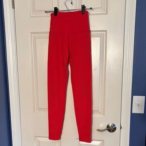 Beyond Yoga x Pure Barre Red High-Waisted Leggings
